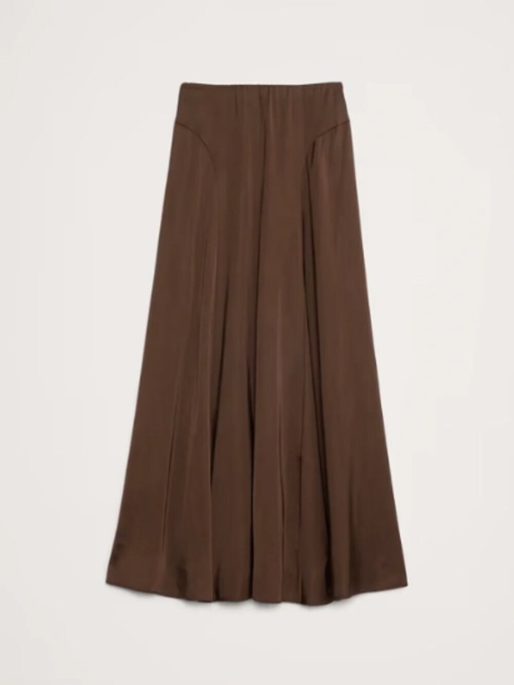 Banana Republic Stretch-Satin Maxi Skirt Espresso Brown - Medium - Picture 4 of 6